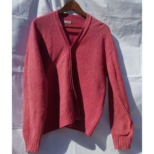 Vintage Shetland Wool Cardigan Sweater